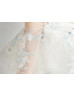Cold Shoulder Beaded Lace Tulle Flower Girl Dress